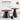 Nesting Coffee Table, Adjustable Foot Pads For Living Room (Set of 2) - Walnut / Black