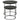 2 Piece Nesting Table With Embossed Tops And Base - Black