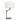 Horizon - Table Lamp With On / Off Switch Curved Base Linen Shade - Brushed Nickel / Silver / White