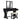 Bedroom Vanity Set With Foldable Mirror And Stool - Black