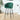 Counter Height Bar Stool, Metal Legs, Velvet Upholstered For Pub, Restaurant, Kitchen Island (Set of 2) - Black / Green