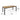 3 Piece Outdoor Dining Set, Rectangular Patio Table & 2 Benches - Black / Teak