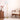 Stellar - Linen Shade Floor Lamp - Gold / Natural Wood / Rattan / White
