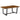 Modern Distressed Solid Wood And Metal Open Frame Dining Table