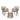 Conversation Set With Tempered Glass Table Top - Light Brown