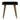 Velvet Tray Style Footstool - Black