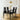 5 Pieces Dining Table Set For 4, Kitchen Room Tempered Glass Dining Table, 4 Faux Leather Chairs - Black