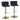 Cinch - Glam / Art Deco Adjustable Barstool With Swivel With Rounded T Footrest (Set of 2)