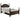 4 Poster California King Bed With Serpentine Headboard - Dark Oak