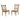 Dining Chair, Double X Back Kitchen Chairs (Set of 2) - Brown