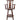 Rustic Tall Bistro Chair Decorative Star Backrest And Footrest, Fir Wood, 4 Foot - Brown