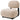 Phia - Upholstered Armless Chair With Oval Back - Camel