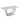 Rectangular Dining Table - Silver / White