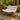 Double Wide Rocking Papasan Chair, 2 Person Outdoor Lounge Seating - Acacia Wood / Beige