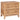 Hazel - 3 Drawer Side Table For Living Room, Hallway, Entryway Solid Wood With Silver Handles - Natural