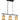 Elysian - 3 Lights Island With Natural Shade Farmhouse Chain Ceiling Lamp - Black / Rattan