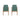 Dining Chairs (Set of 2) - Green / Walnut
