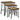 3 Piece Nesting Table With Hairpin Legs - Brown