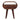 Circular Bedside Table With Open Slot - Caramel
