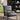 Nignu - Top Grain Leather Matt Iron Accent Chair - Gray