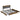 Modern Bed Frame With LED Lights, Upholstered Headboard, USB Charging