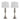 Ashland - Contemporary Table Lamp (Set of 2) - Nickel / White