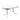 Oval Dining Table - White - Metal