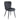 Minimalist Ergonomic Dining Chair (Set of 4) With Curved Cushions And Metal Frame - Black