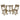 Outdoor 3 Piece Half Round Folding Bistro Set