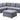Cassia - 7 Seat Reversible Modular Sectional Sofa With Ottoman - Light Gray