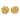 Rose Hanging Resin Wall Accents (Set of 2) - Gold