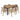 7 Piece Outdoor Dining Set With Table And 6 Chairs - Beige / Brown Mix / Light Teak / Teak