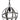 Metal Chandelier, Hanging Light Fixture With Adjustable Chain For Kitchen Dining Room Foyer Entryway, Bulb Not Included - Gray