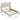 Modern Upholstered Platform Bed With Wave Shaped Headboard