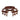 8 Person Round Picnic Table With 4 Built In Benches, Umbrella Hole For Garden - Brown