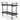 Modern Industrial Bar Cart With Shelving And Casters