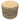 Stella - Round Woven Pouf - Natural / Black