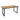 Outdoor Dining Table With U Shape Legs And Slat Top Table - Teak