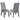 Upholstered Dining Chair Soft Padded Seat And Flared Back Design (Set of 2) - Gray