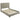 Queen Panel Platform Bed With Grid Tufted Headboard - Tan