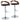 Grotto - Mid Century Modern Adjustable Height Barstool, Swivel With Straight T Footrest (Set of 2)