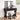 Bedroom Vanity Set With Foldable Mirror And Stool - Black