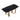 70.87" Modern Artificial Stone Black Curved Metal Leg Dining Table, Can Accommodate 6-8 People - Black / Gold