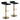 Ale - Contemporary Adjustable Height Barstool With Swivel With Oval Footrest (Set of 2)