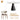 Round Dining Table & Glass Top - Black / Brown