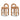 Penny - Round Arched Fully Upholstered Counter Stool (Set of 2) - Orange