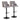 Stella - Contemporary Adjustable Barstool Stool & Swivel With Rounded T Footrest (Set of 2)