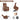 Single Motor Power Lift Recliner Chair With Massage And Heat, USB For Charging - Brown