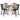 Sutton - 5 Piece Counter Height Dining Set