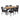 7 Piece Outdoor Dining Set With Table And 6 Chairs - Brown Multi